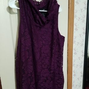 Lane Bryant Cowl Neck Lace Tunic